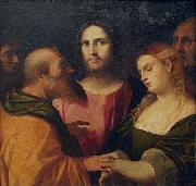 Palma il Vecchio Christ and the Adulteress Sweden oil painting artist